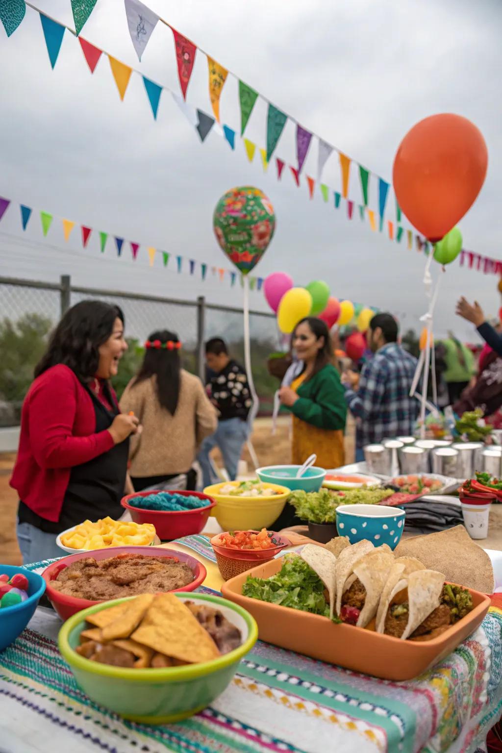 Bring the fiesta to your picnic with vibrant colors and flavors.