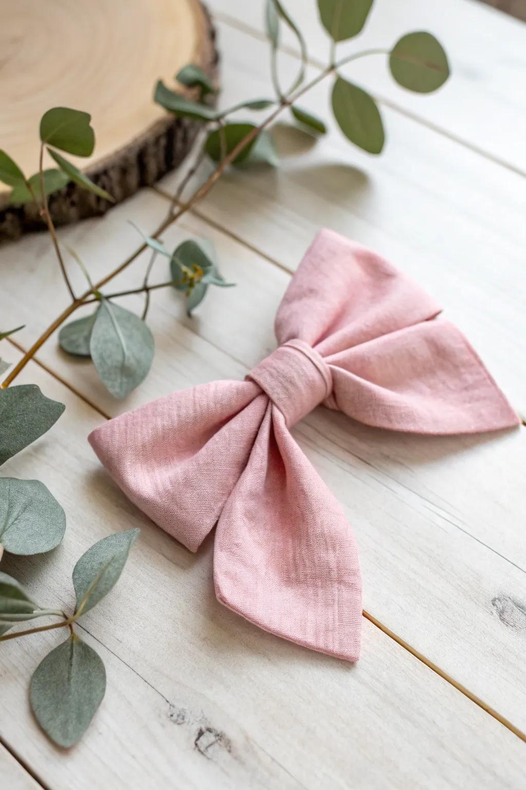 Effortless elegance: Create your own no-sew fabric bow with just a few simple steps.