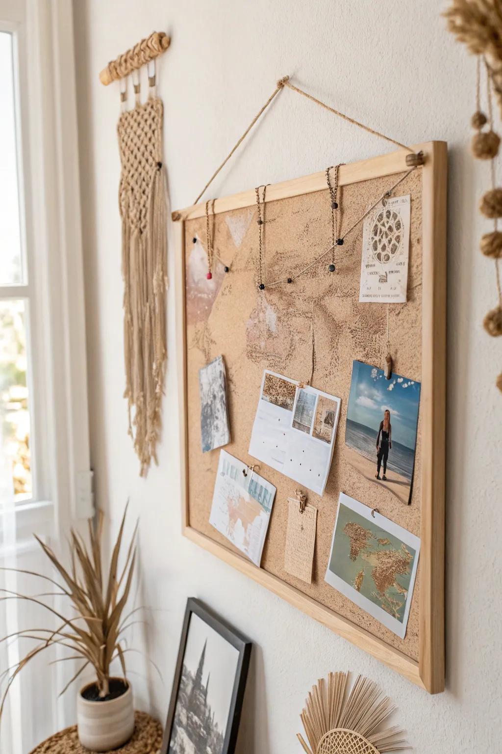 Capture your journeys with a touch of elegance: a travel memory board that brings your adventures to life.