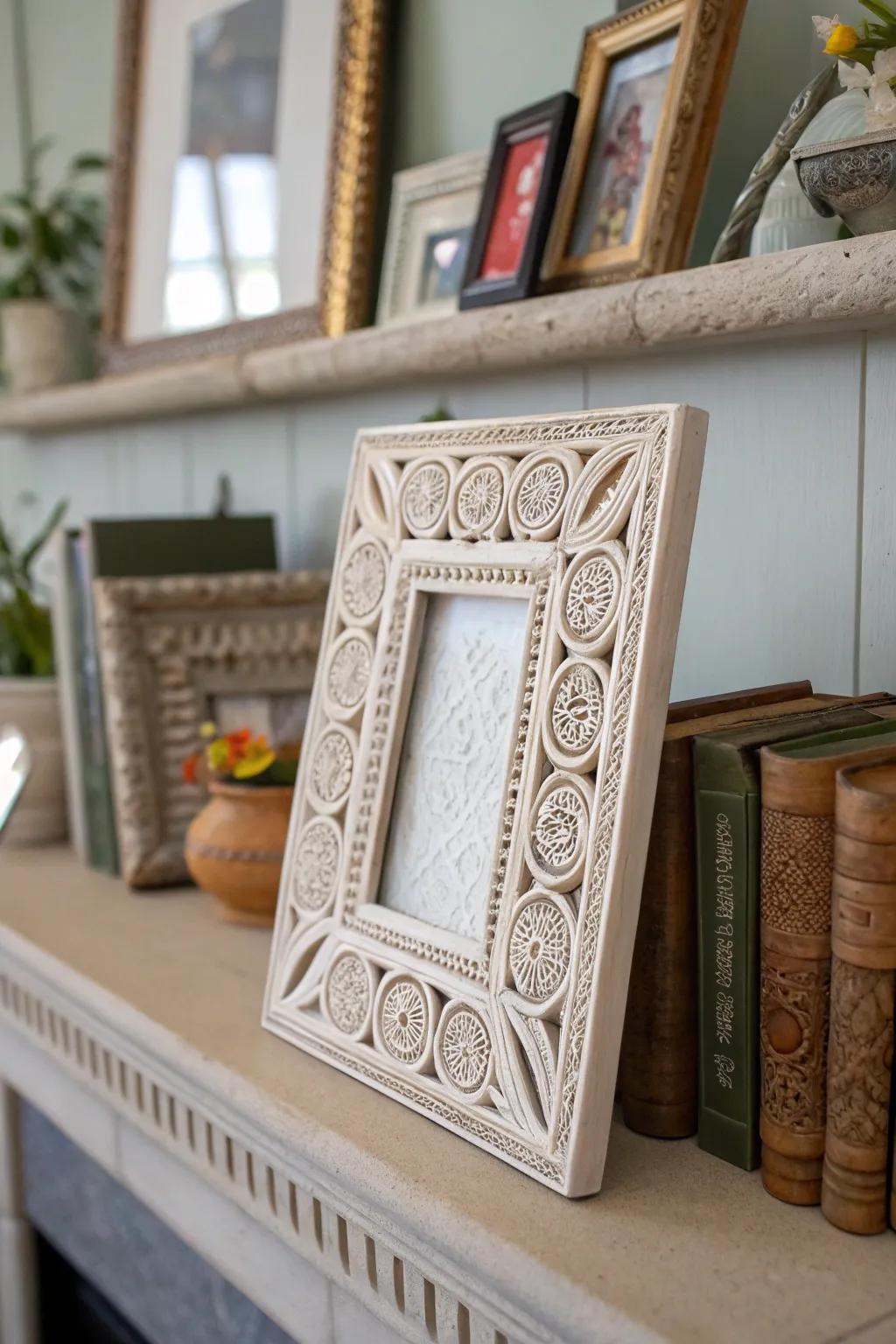 Display your cherished moments in unique polymer clay frames.