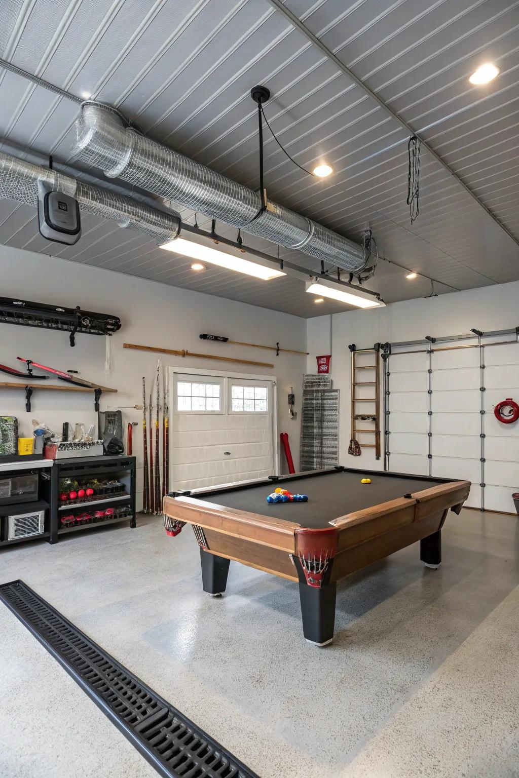 Proper ventilation ensures fresh air and enhances comfort in your game room.