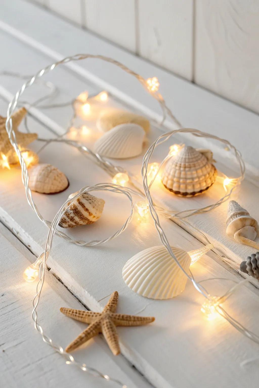 Illuminate your space with the dreamy glow of seashell lights, blending minimalist elegance with bohemian warmth.