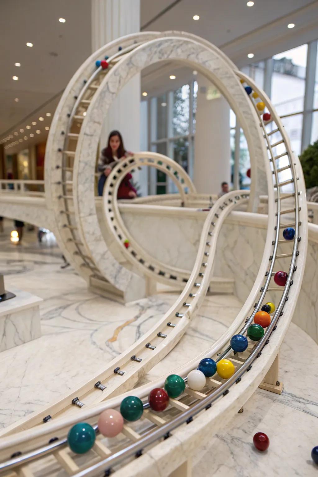 A thrilling marble roller coaster for endless fun