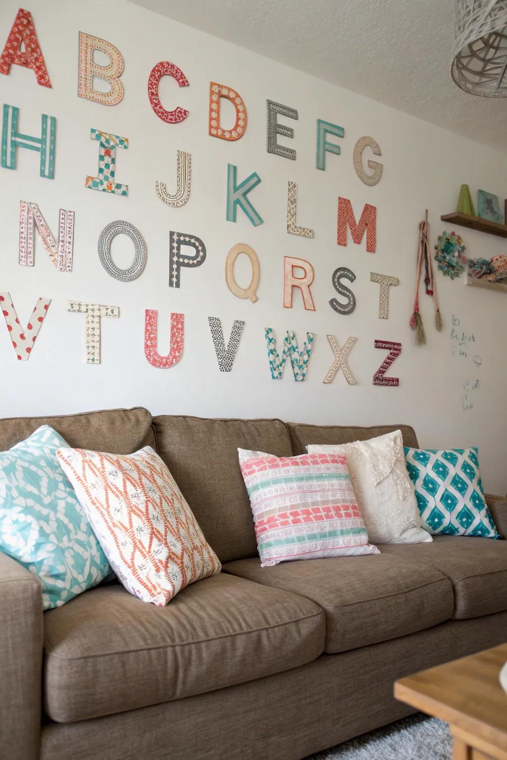 Personalize your walls with inspirational washi tape typography art.