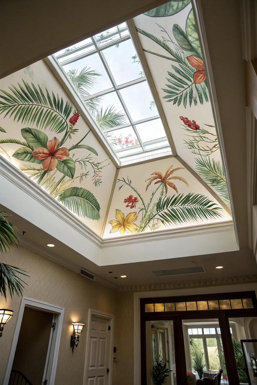 Escape to a tropical paradise with a themed skylight.