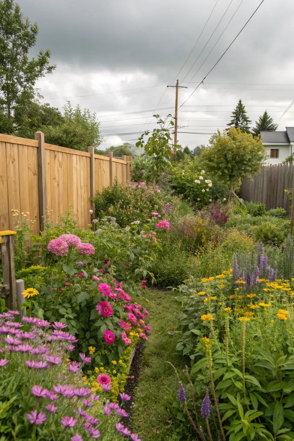 Native plants thrive with minimal maintenance and support biodiversity.