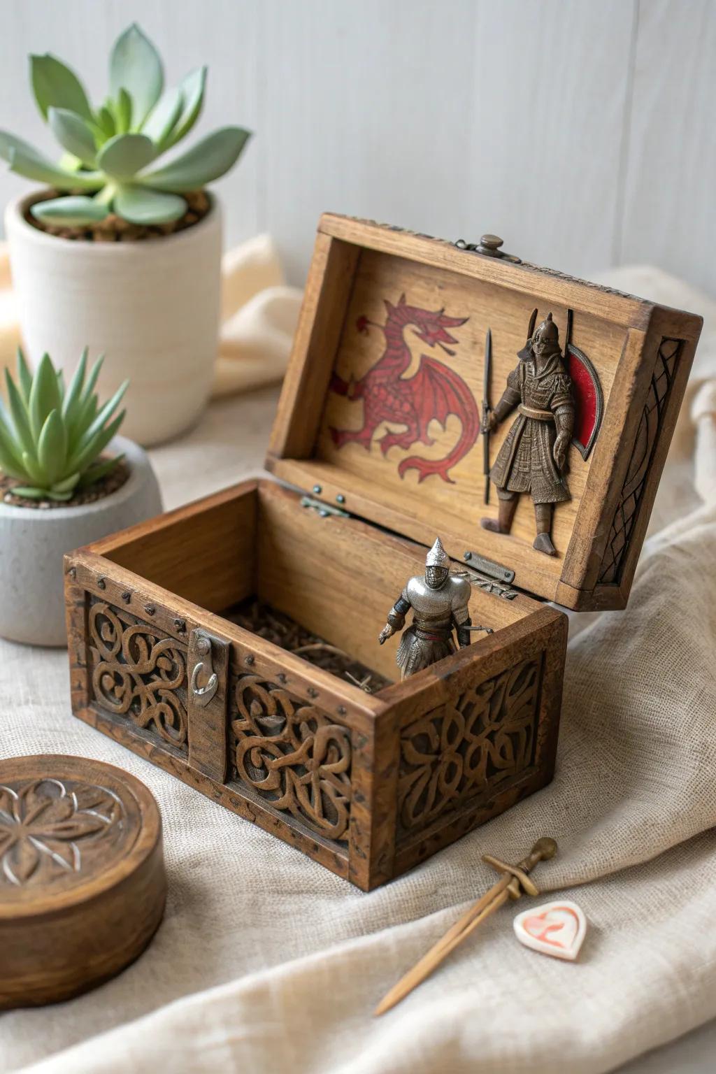 Unleash your imagination with a medieval quest story box, where knights and dragons come to life!