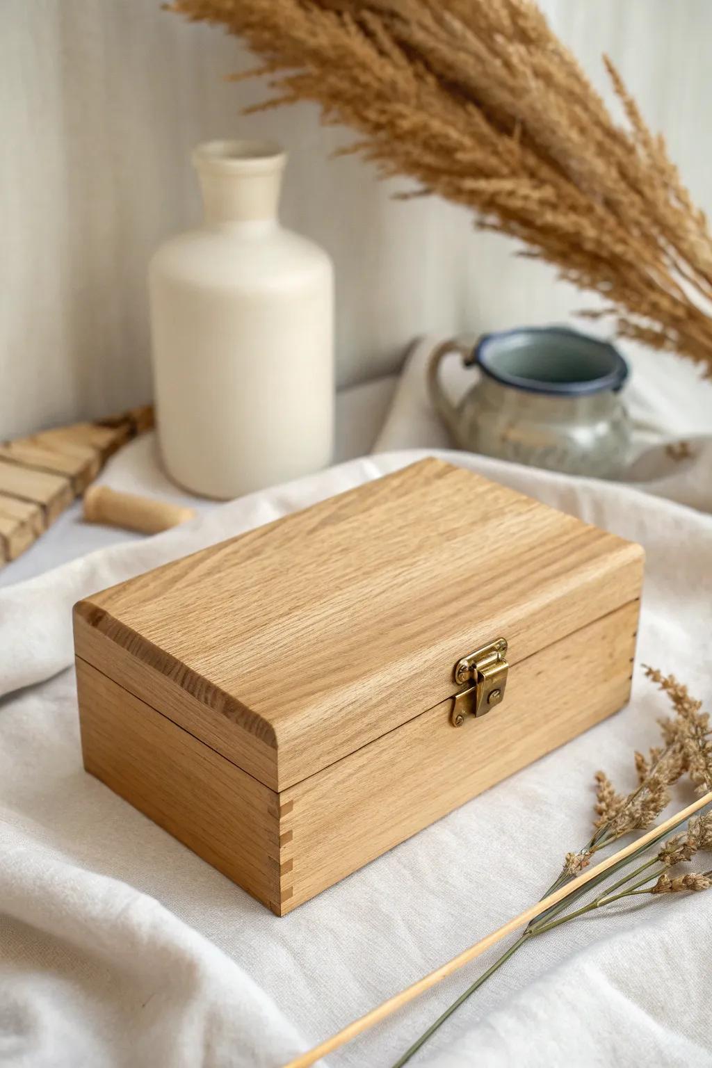 Unlock the mystery: A beautifully crafted tattle box with a touch of secrecy.