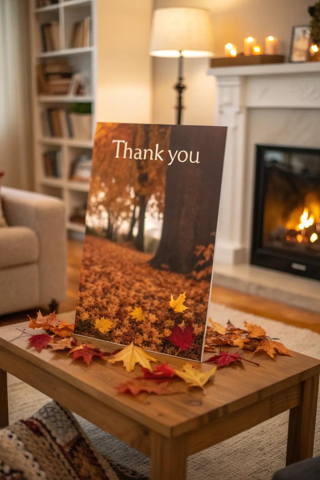 Celebrate the season with a themed thank you poster.