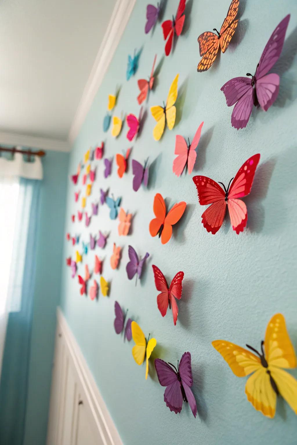 Bring spring indoors with delicate paper butterflies.