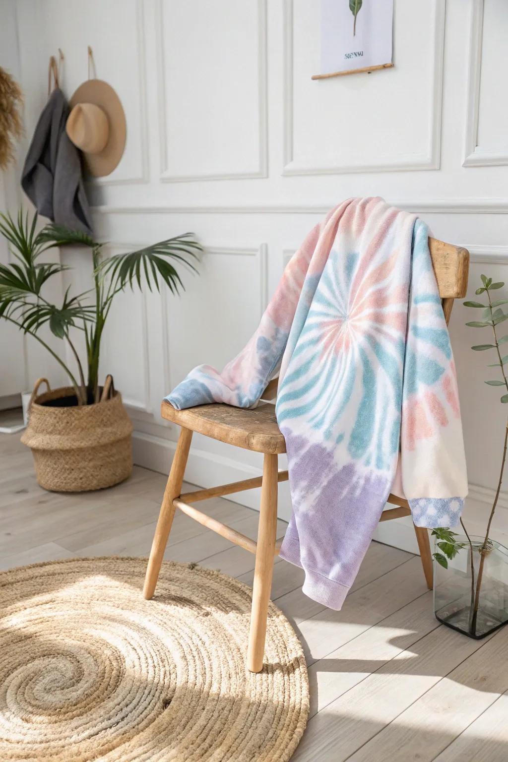 Embrace the artistry of abstract: Where Scandinavian minimalism meets boho chic in tie-dye.
