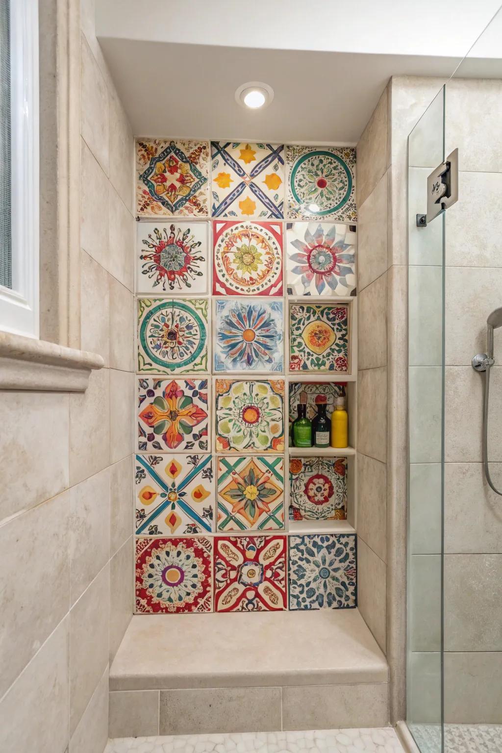 Patterned tiles infuse personality and surprise.