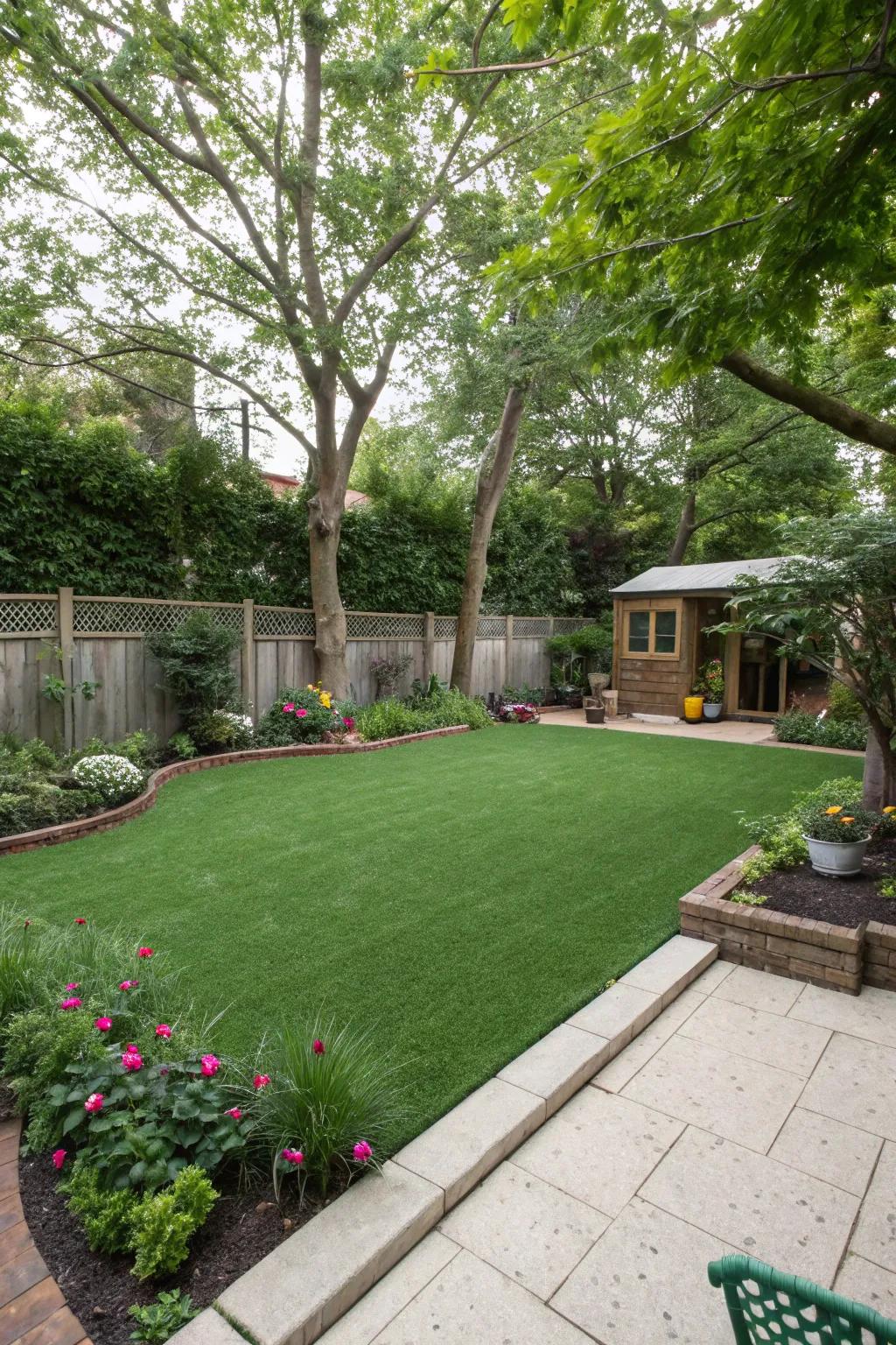 Go green with an eco-friendly turf lawn.