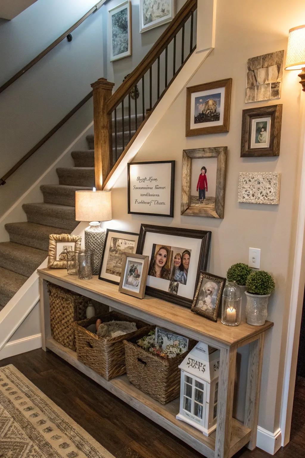 A charming display area that adds personality and charm to the home.