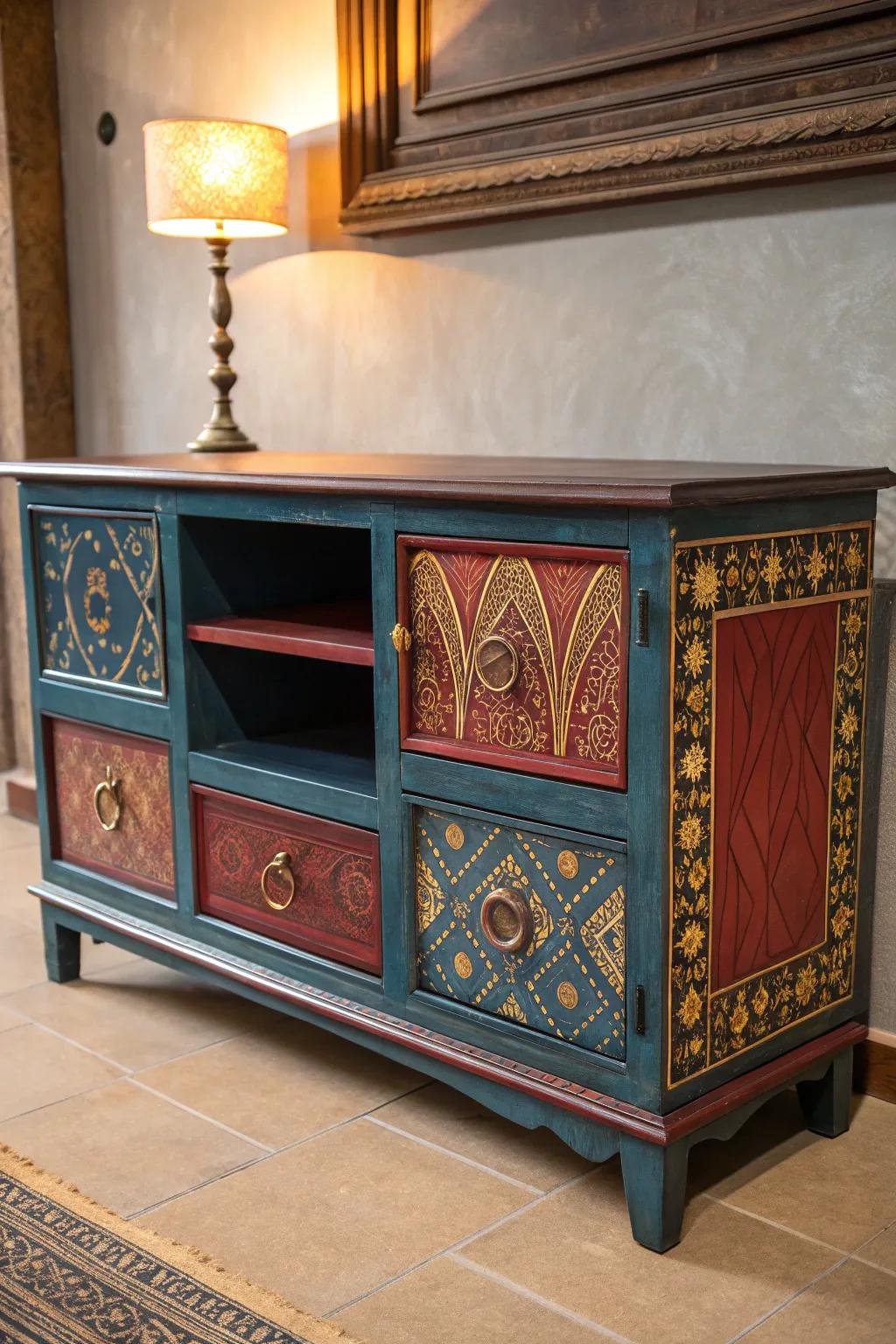 Transform your space with a TV stand that doubles as a masterpiece of craftsmanship.