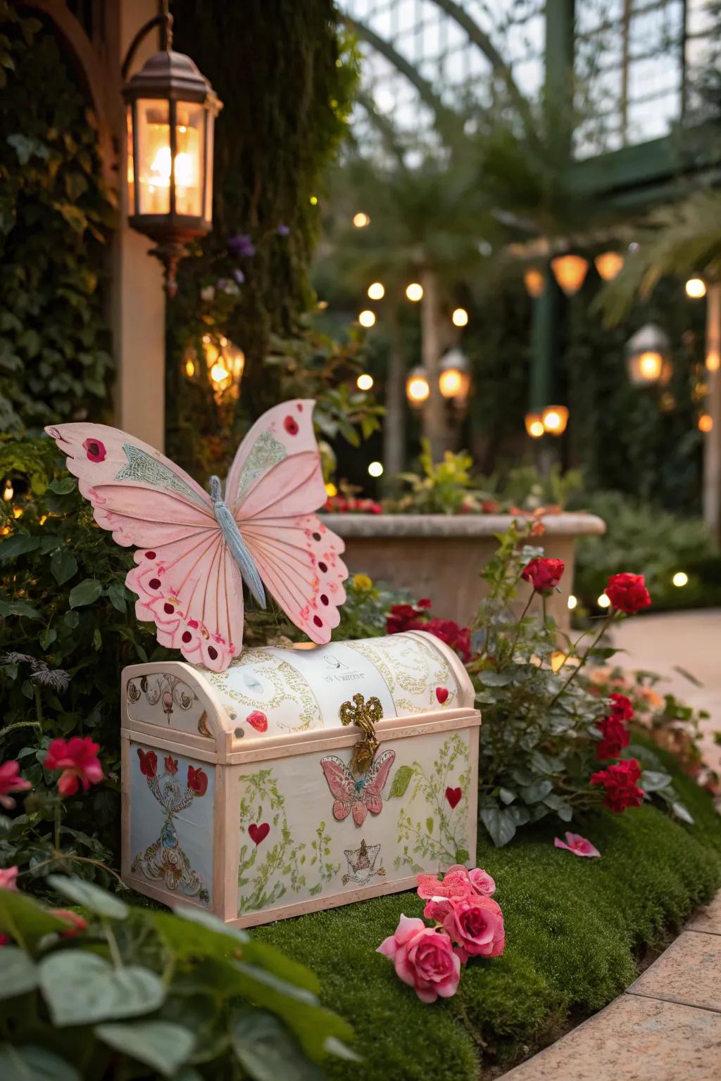 A butterfly bliss box that brings nature's beauty to your Valentine's celebration.