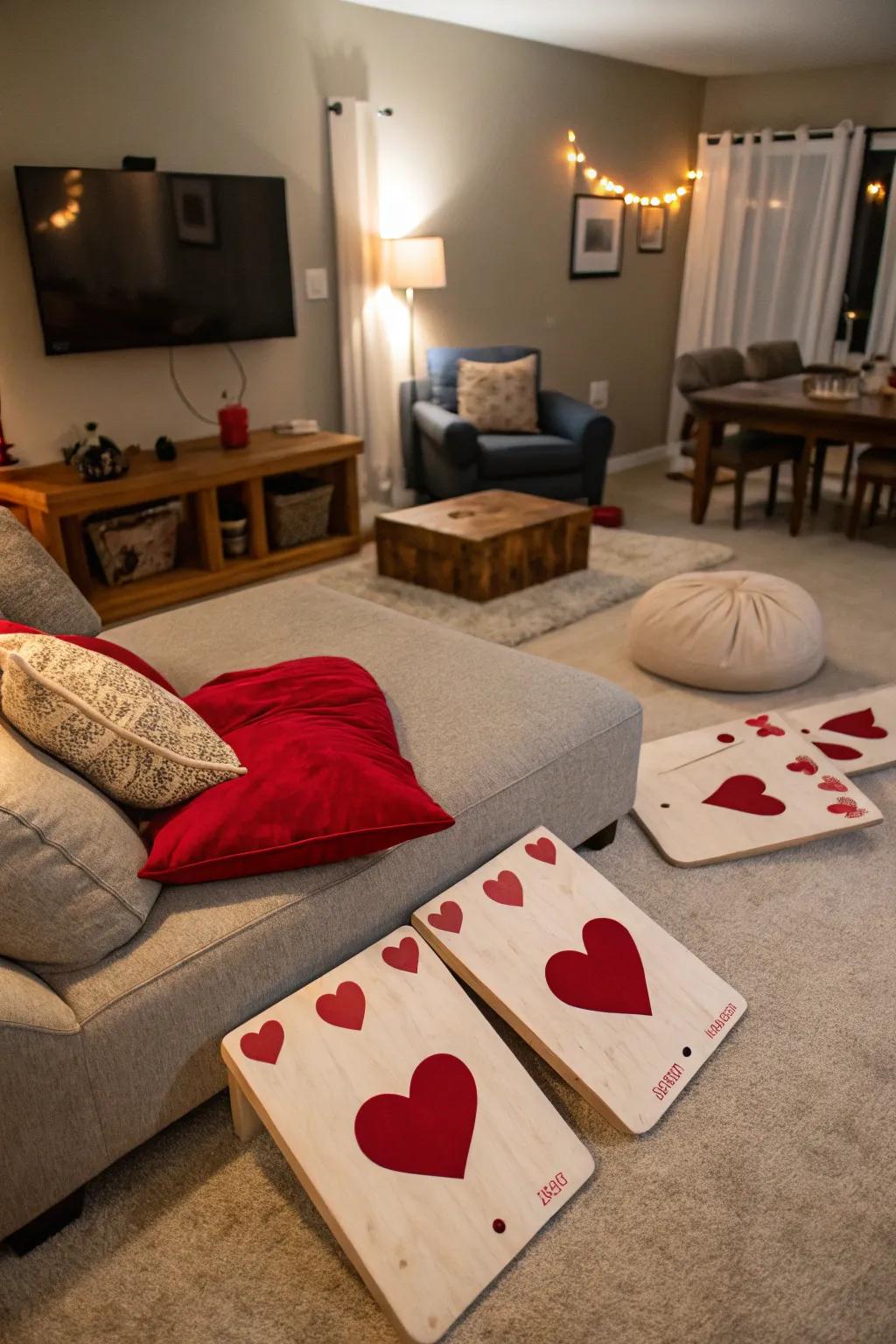 Aim for the heart with a Heartfelt Bean Bag Toss.