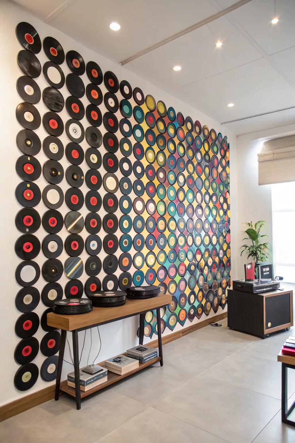 Add a modern edge with geometric vinyl patterns.