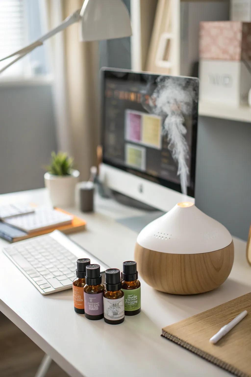 Seasonal scents add a welcoming touch to your winter office.