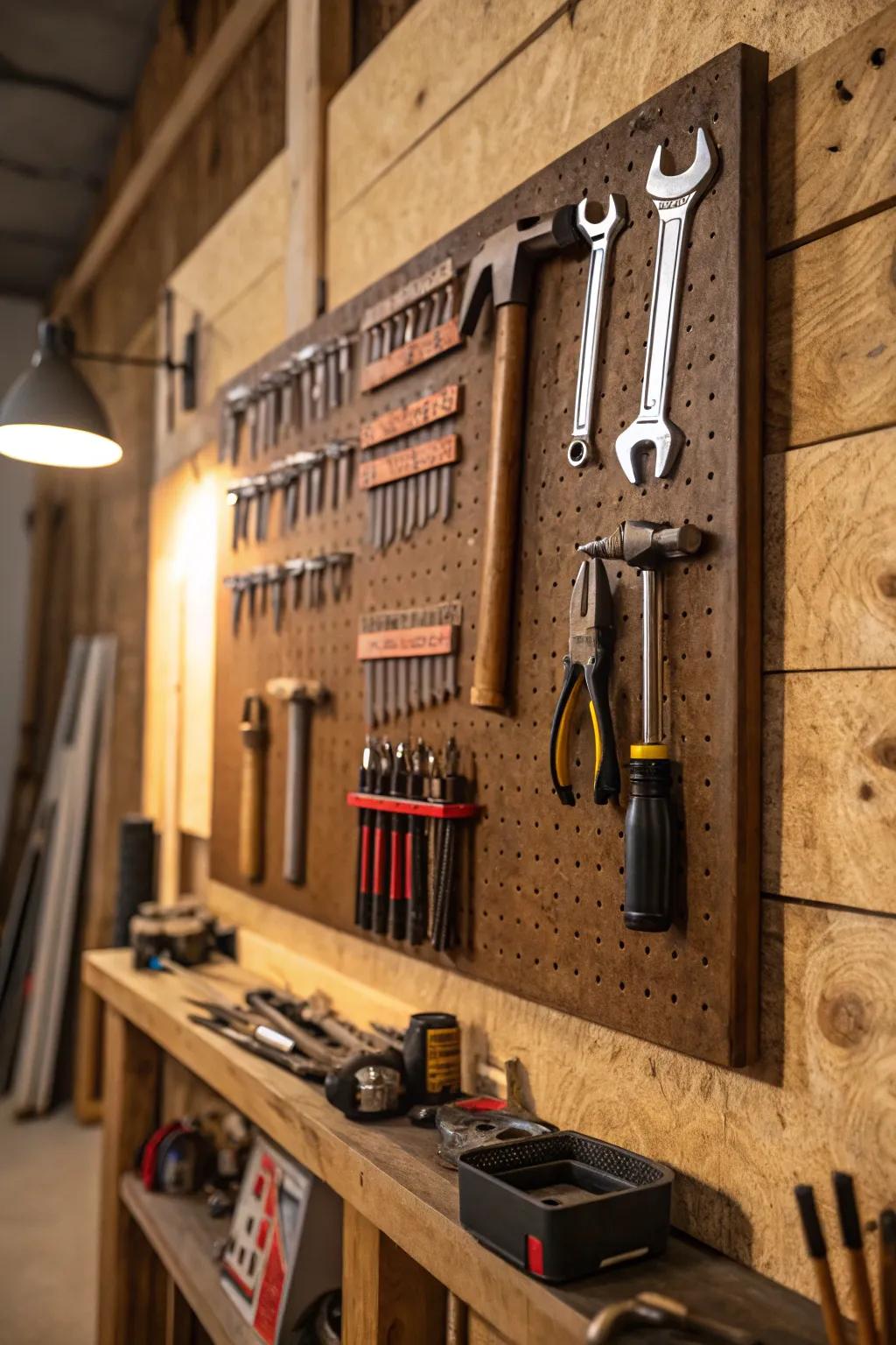Master the art of organization with a shadow board: where every tool has its place.