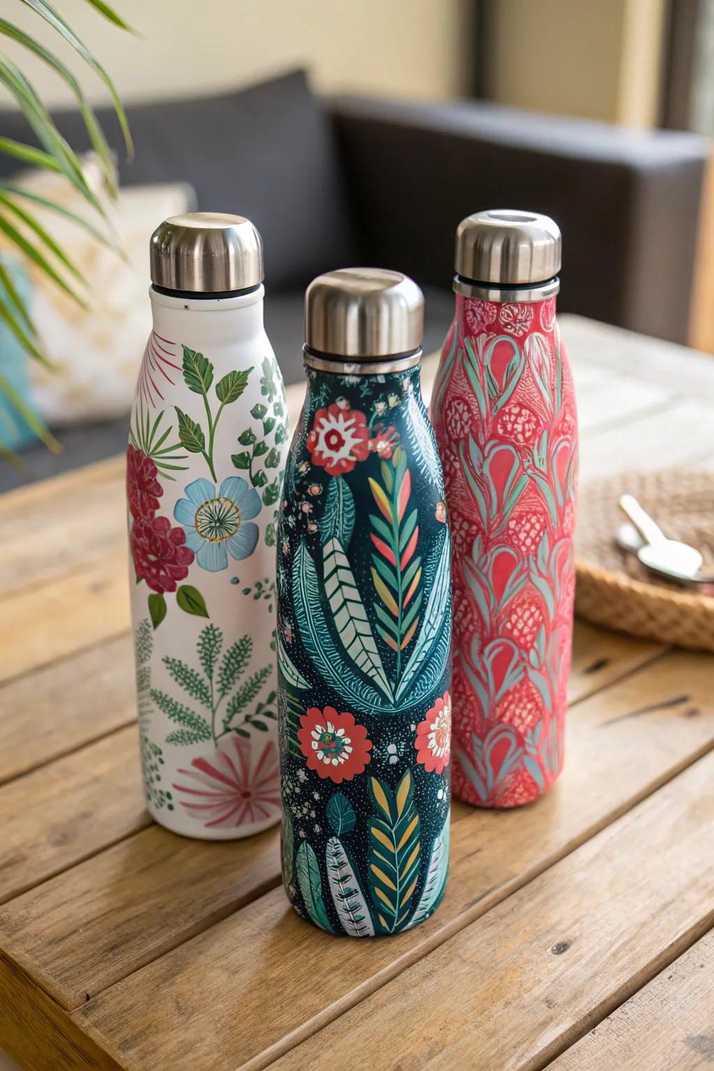 Customized water bottles make hydration more personal.