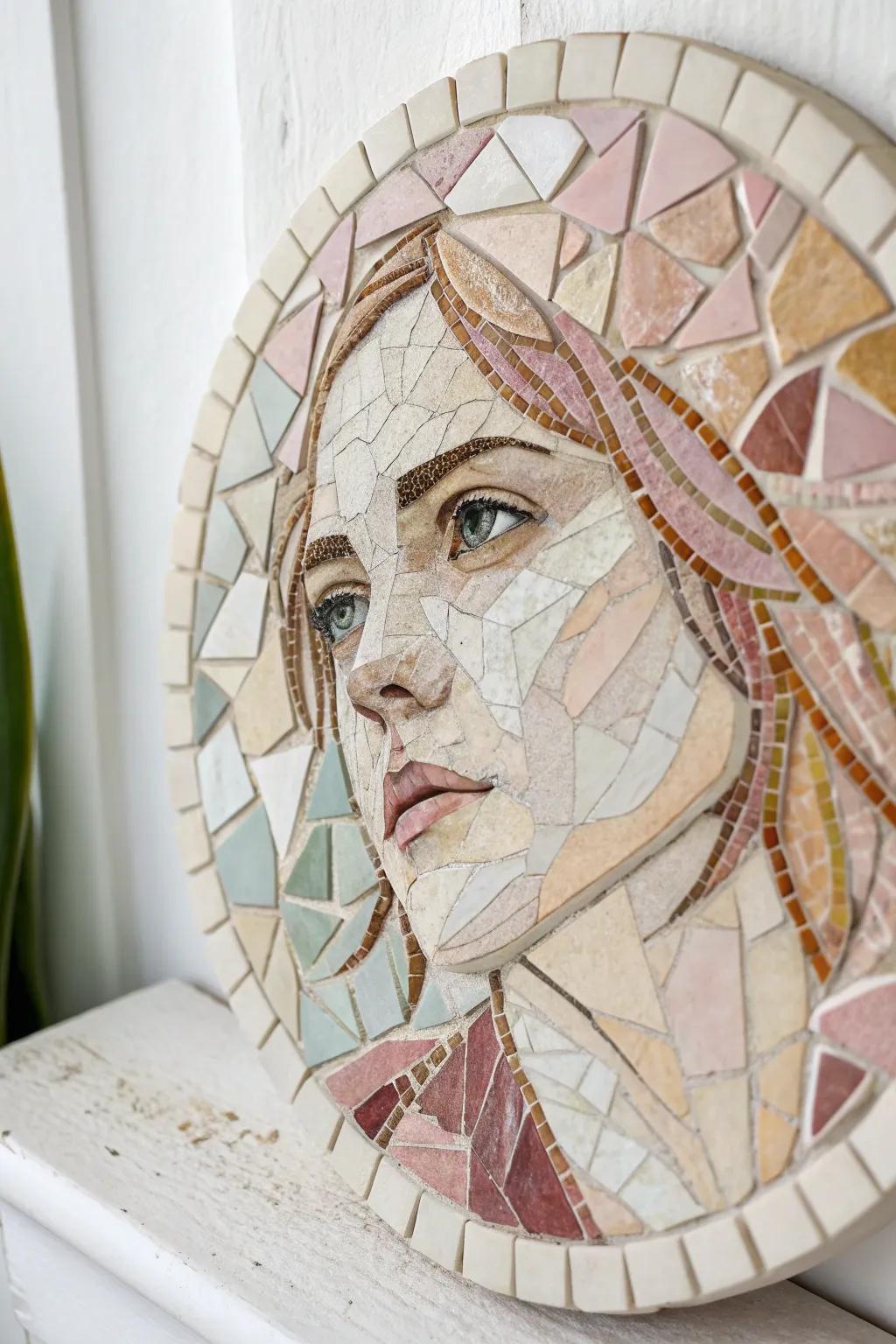 Piecing Together Beauty: A Mosaic Portrait Unveiling Stories