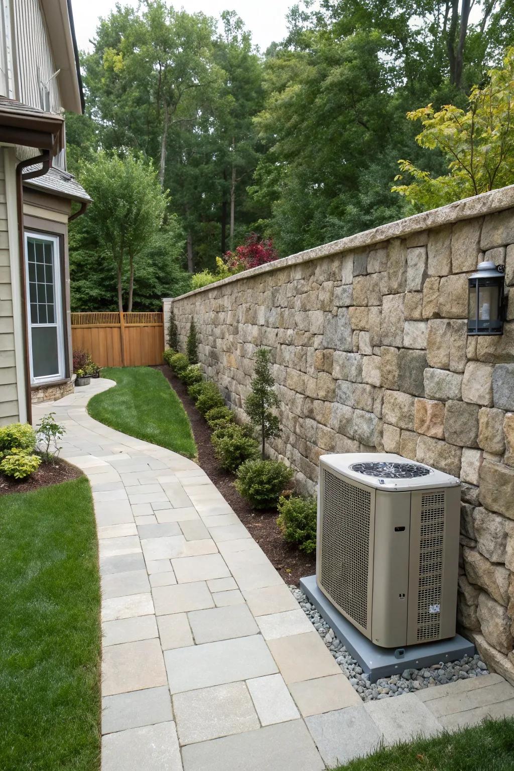 Stone and paver walls provide a timeless, sturdy cover.