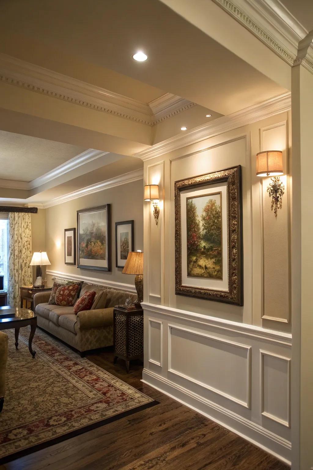 Add architectural interest with DIY wall molding.