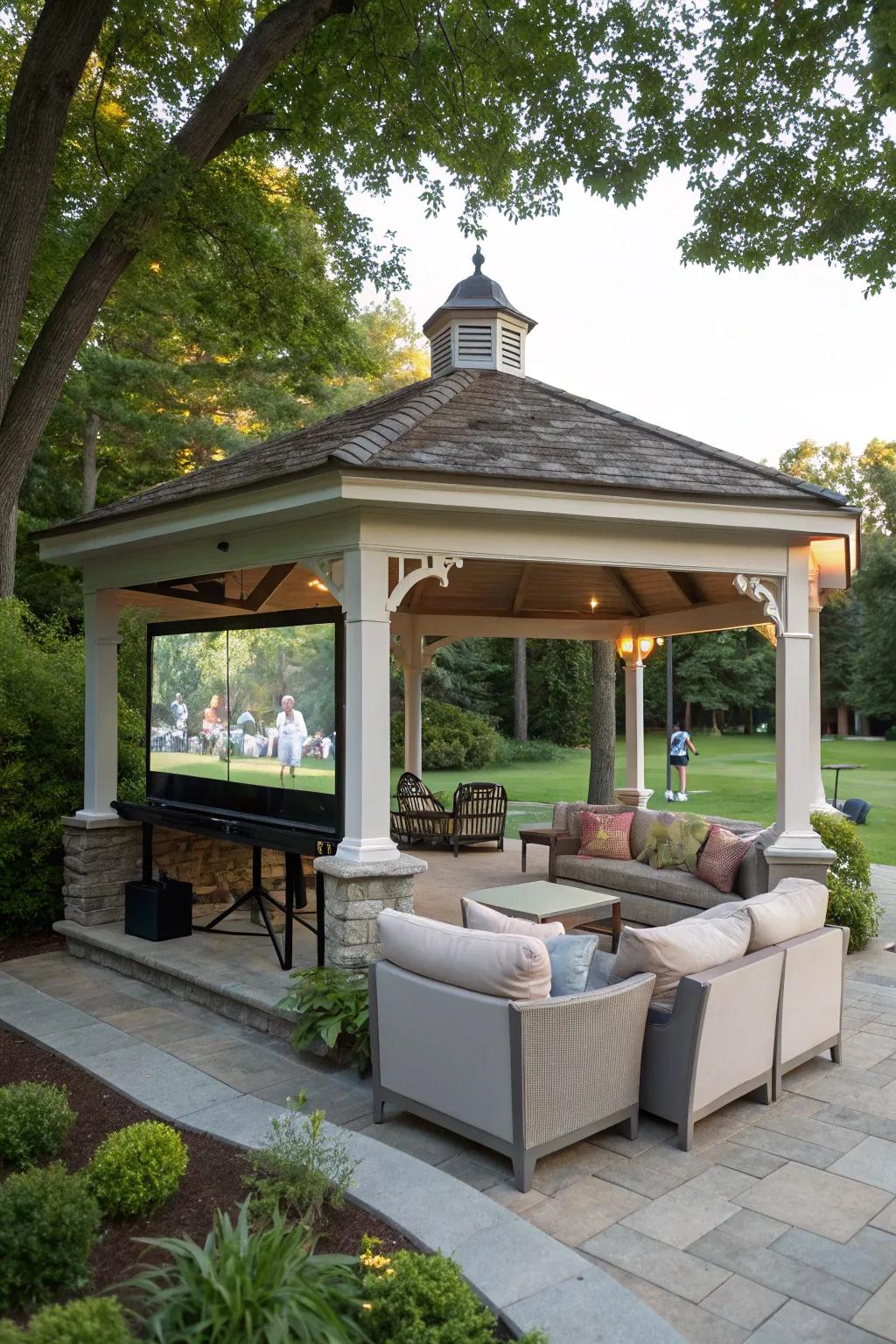 Turn your pavilion into an entertainment hub.