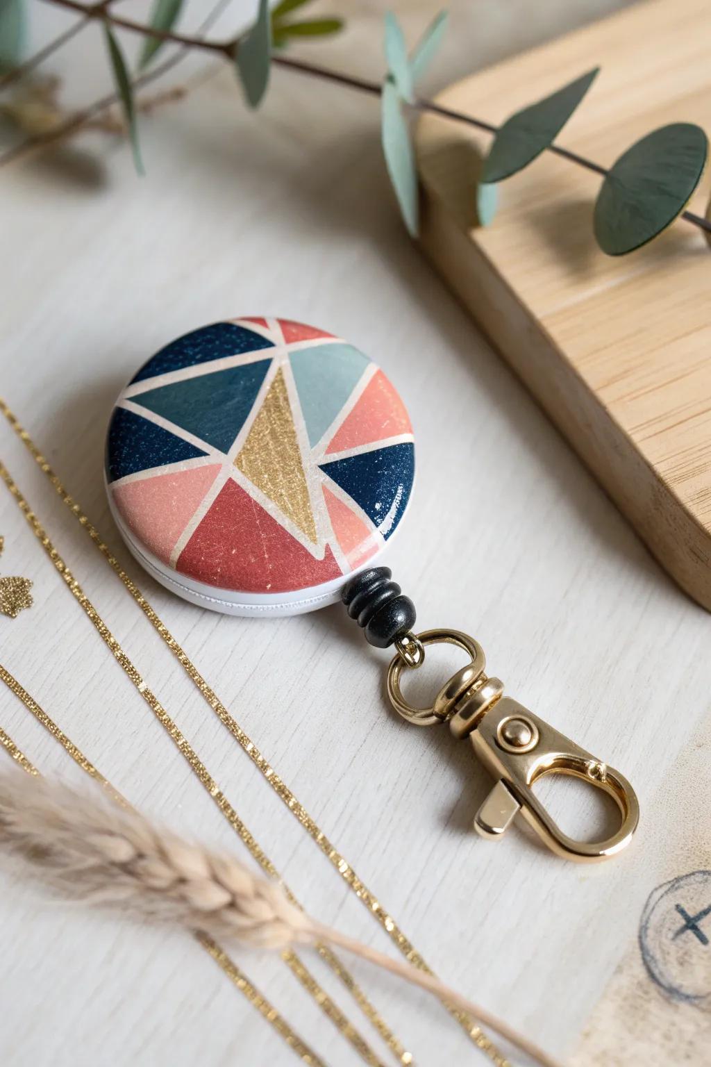 Transform your everyday essentials into a canvas of creativity with abstract badge reels.