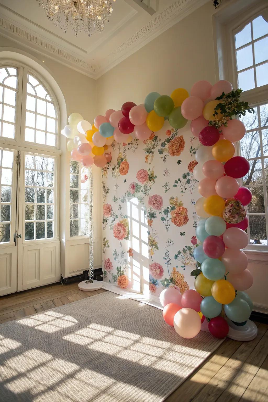 Transform any space with a stunning balloon backdrop.