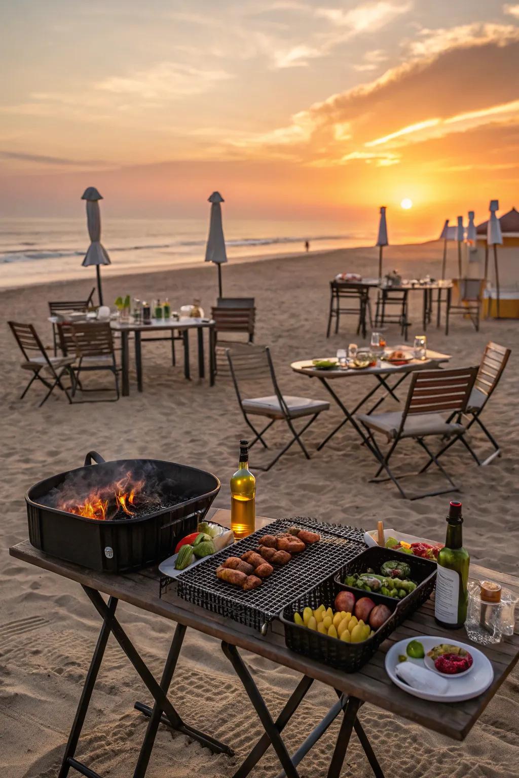 Relax by the waves with a beach BBQ retreat.