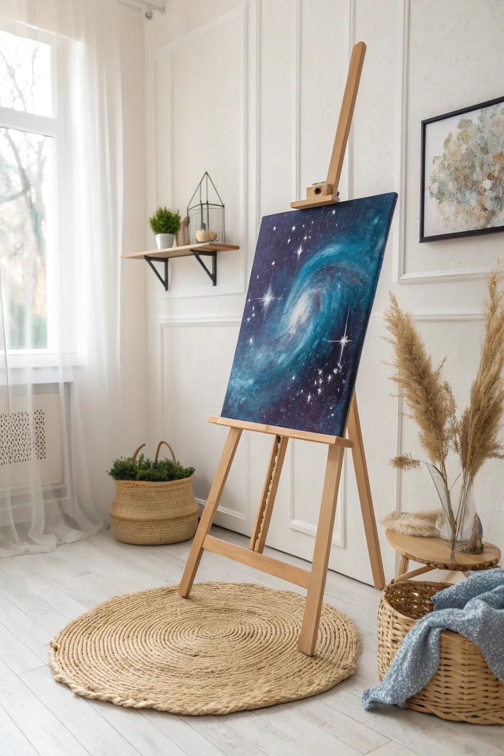 Unleash your inner artist with a cosmic canvas creation.