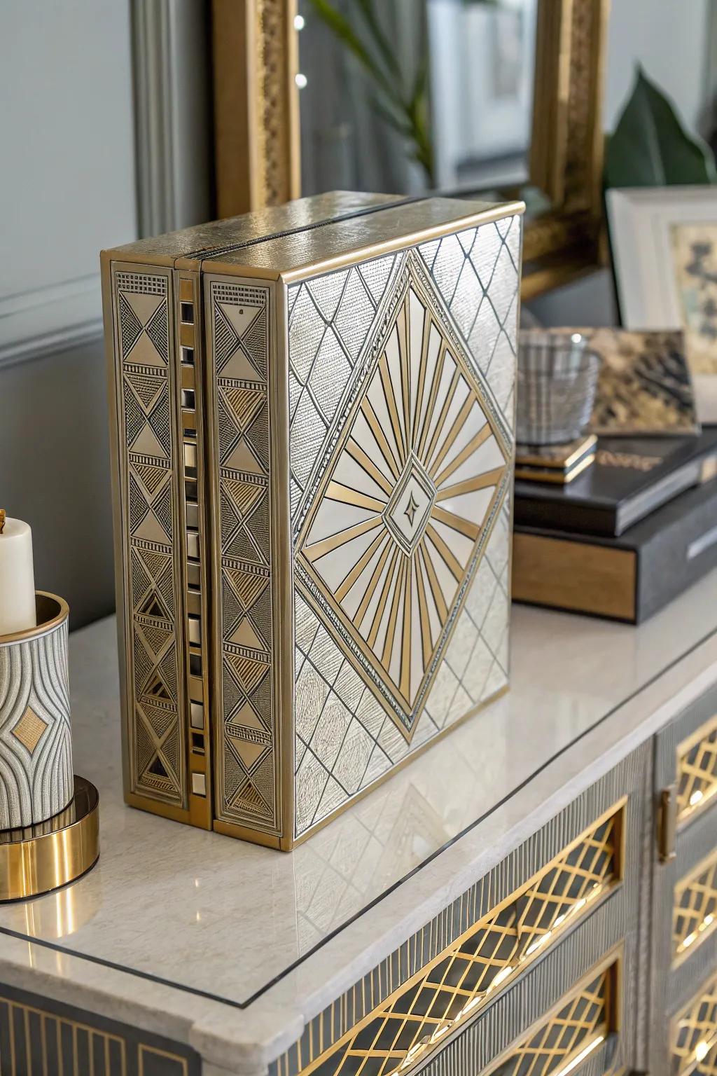 An art deco book box brings 1920s elegance to your decor.