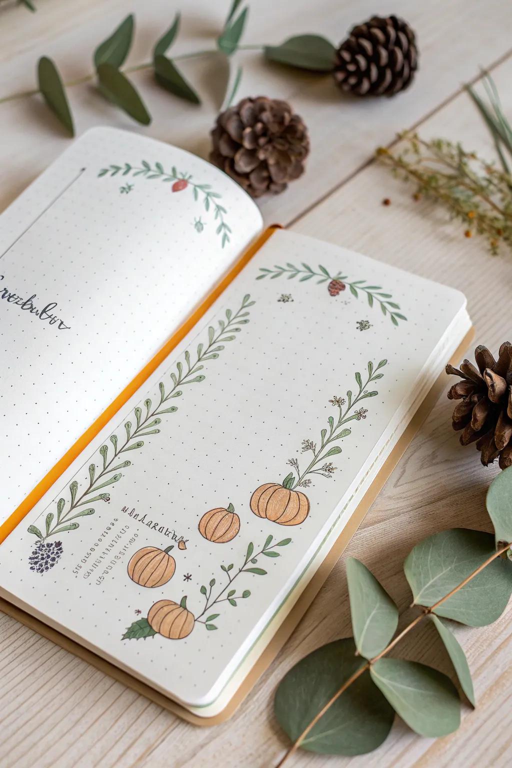 Capture the festive spirit with minimalist holiday dividers that add a touch of charm to your bullet journal.