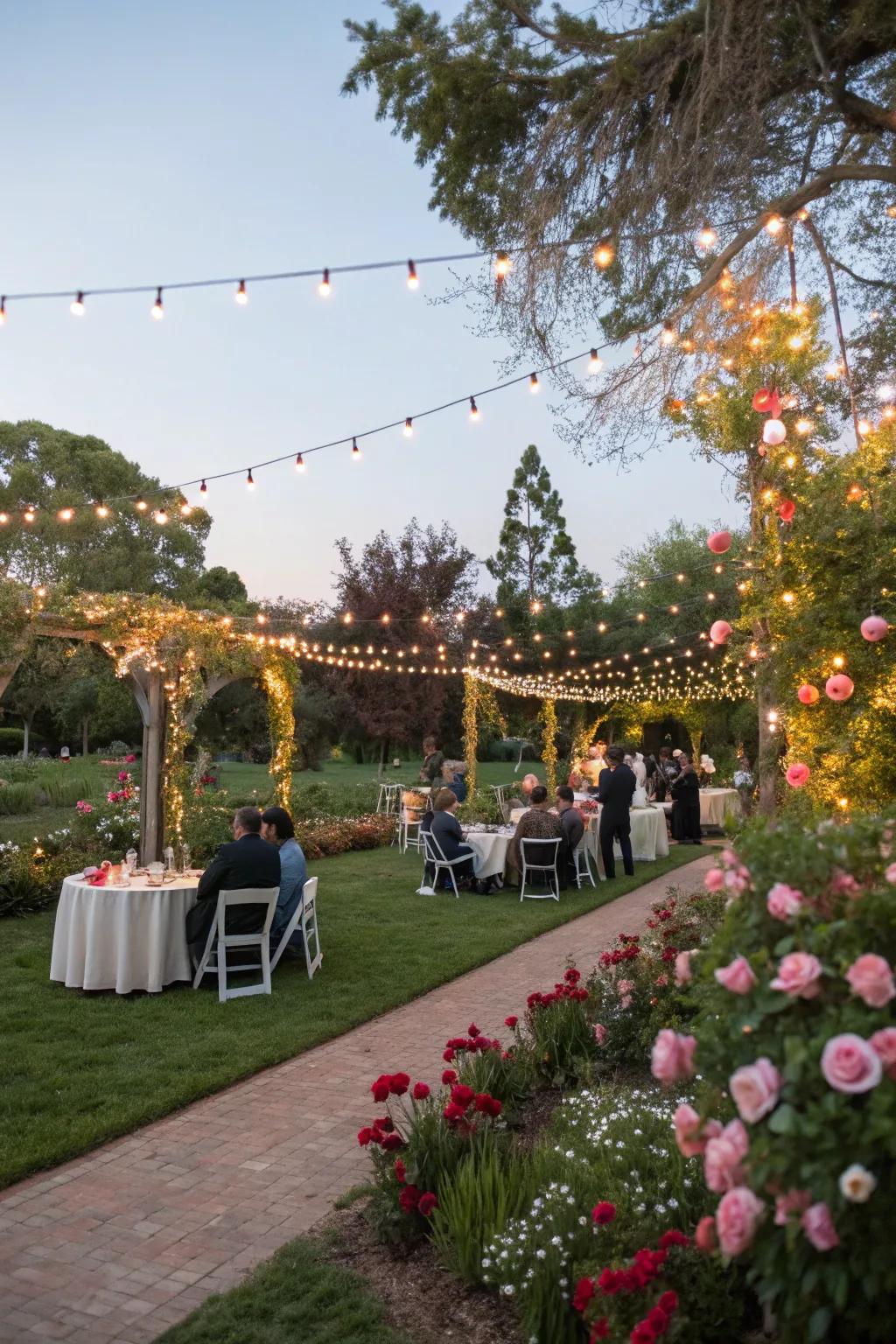 An outdoor celebration that embraces nature's beauty.