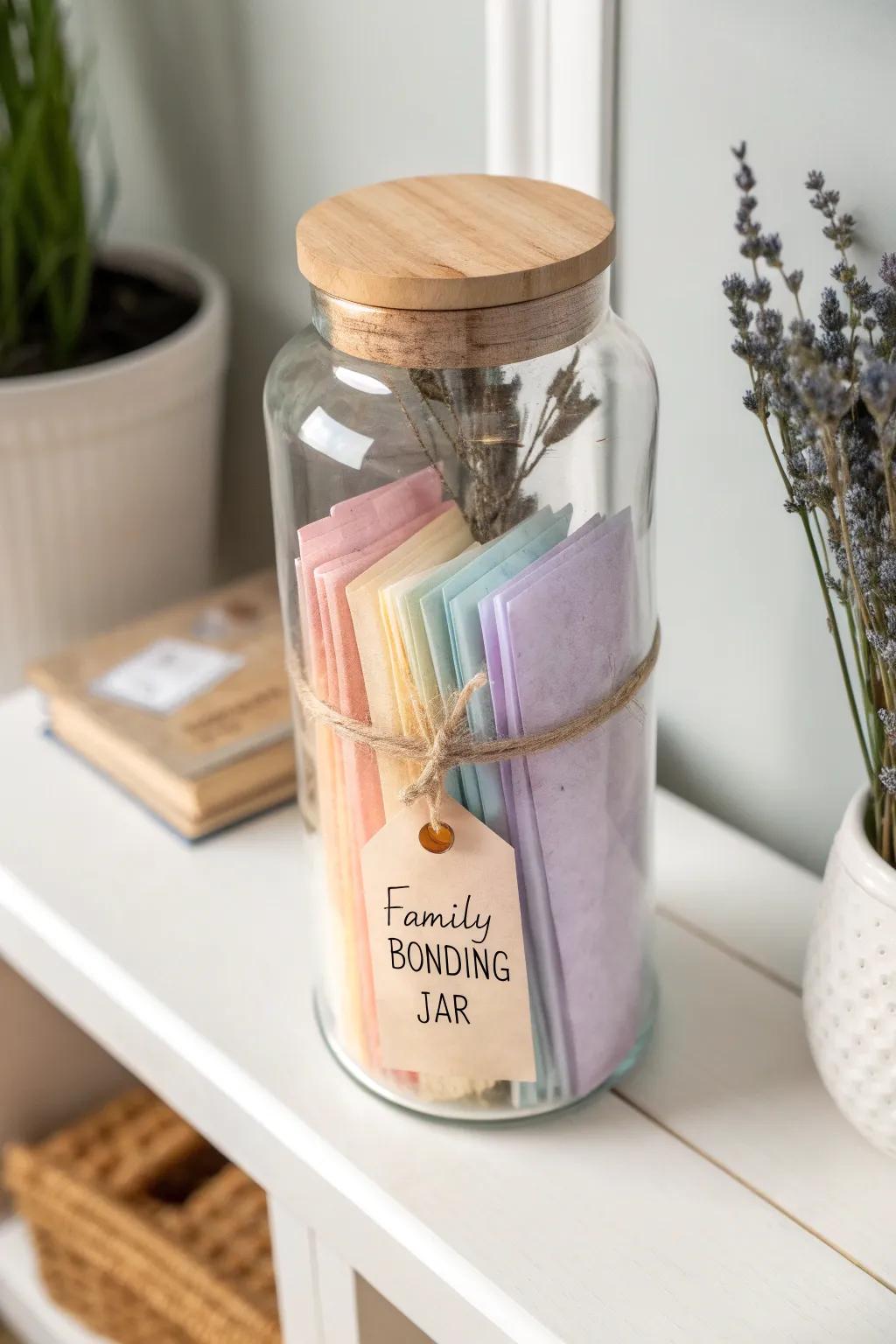 Transform chores into cherished moments with the Family Bonding Jar. Make teamwork a fun family ritual!