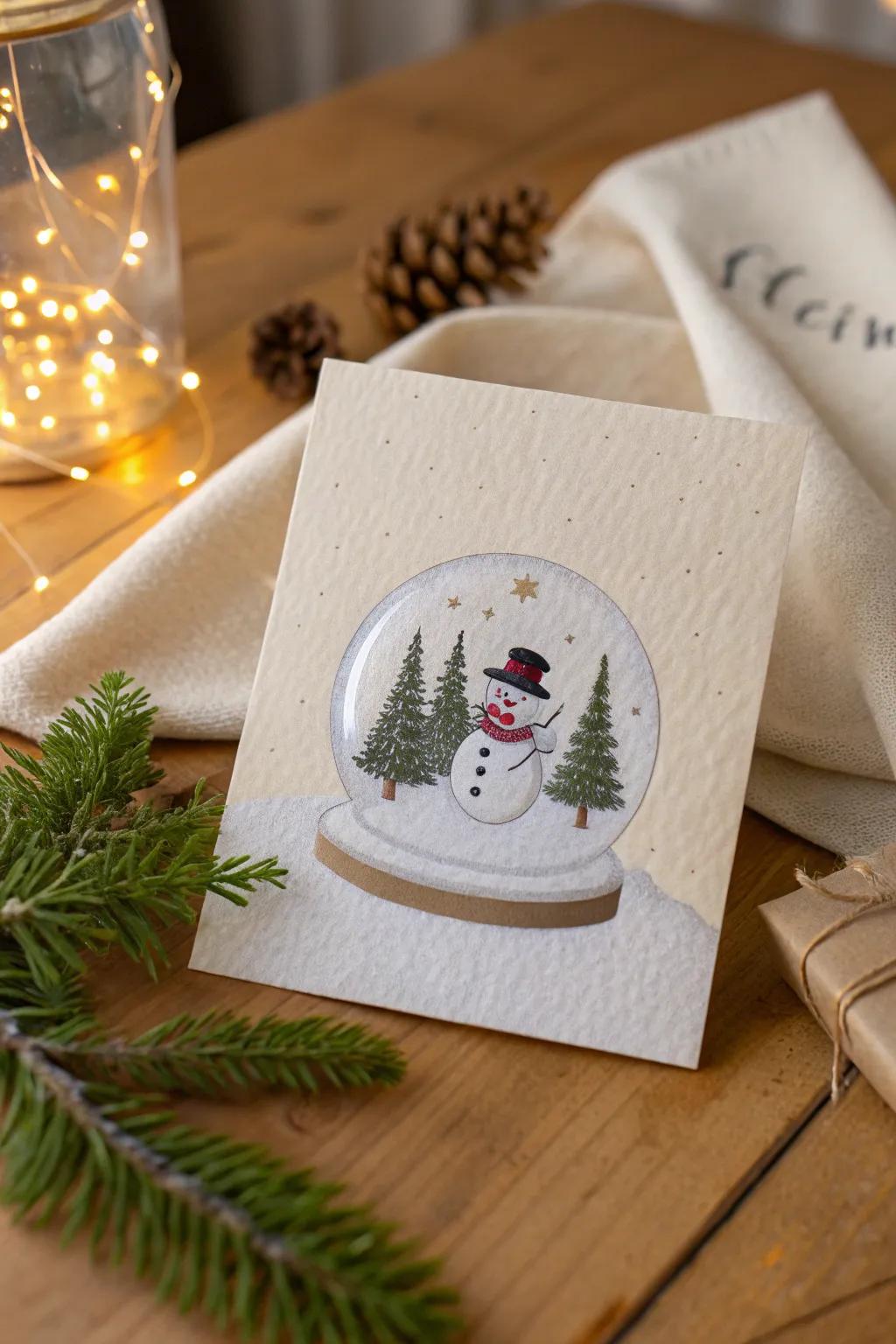 Craft a magical moment: Snow Globe Christmas Cards that kids and adults will adore!