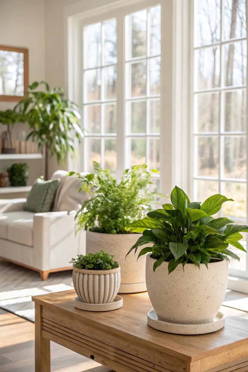 Ceramic plant pots that add a fresh touch to any space.