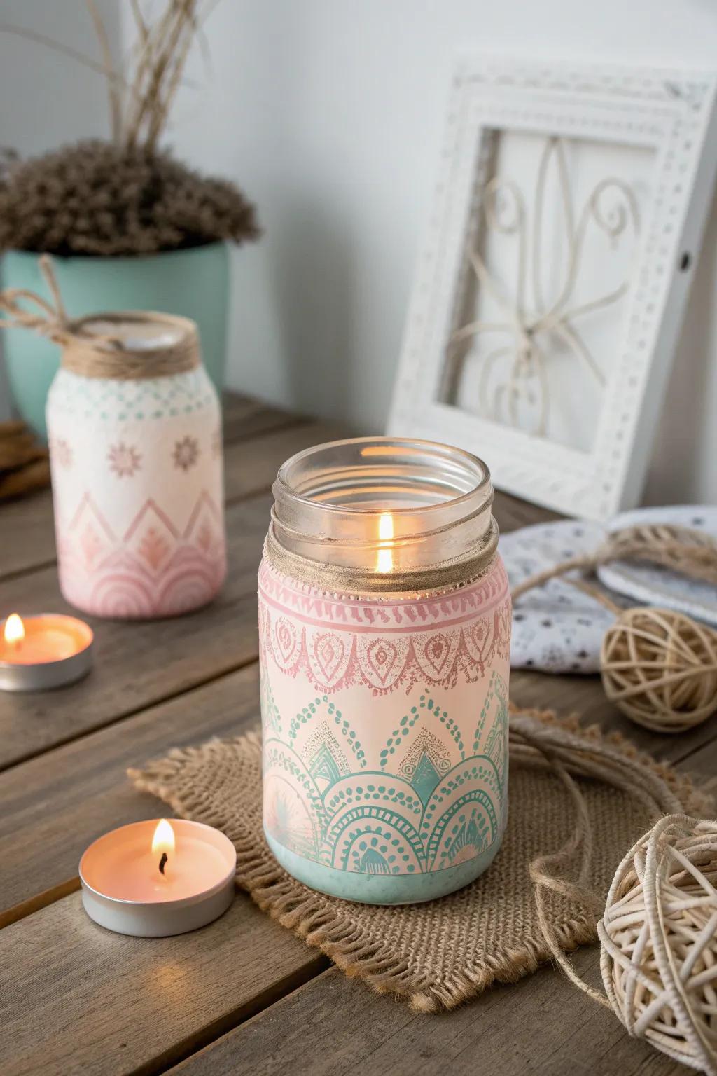 Illuminate your holidays with handcrafted charm: Upcycled jar lanterns for a cozy Christmas glow.