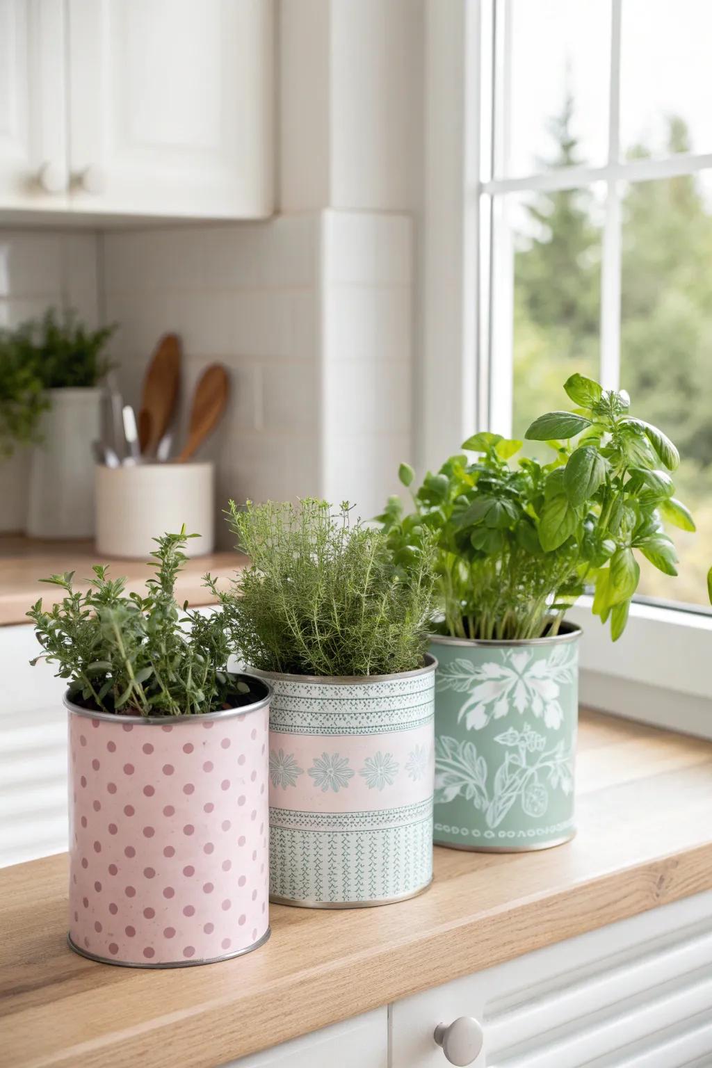 Bring nature indoors with this charming coffee can herb garden—where Scandinavian minimalism meets boho elegance!