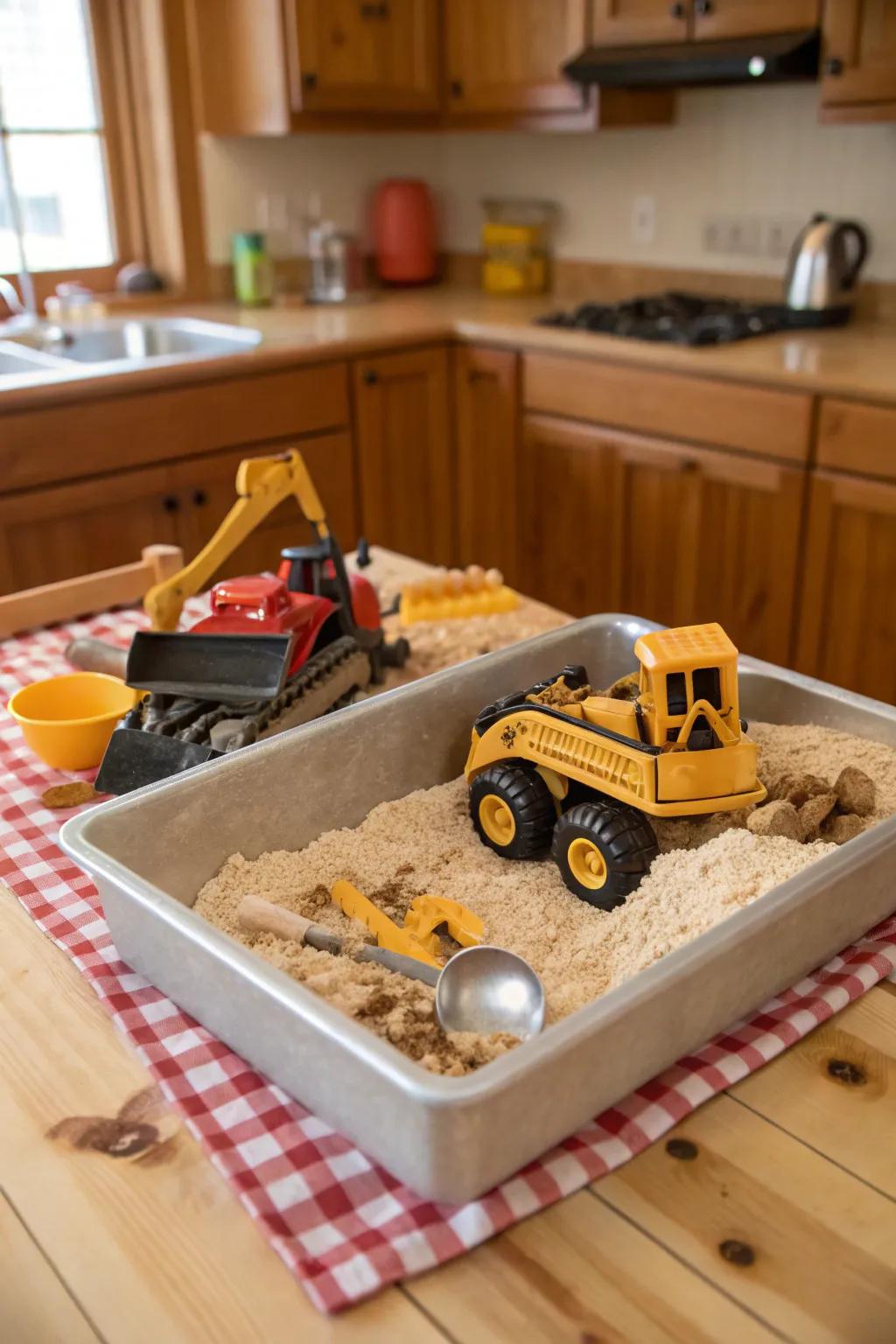 Almond meal provides a nutty twist to sensory play.