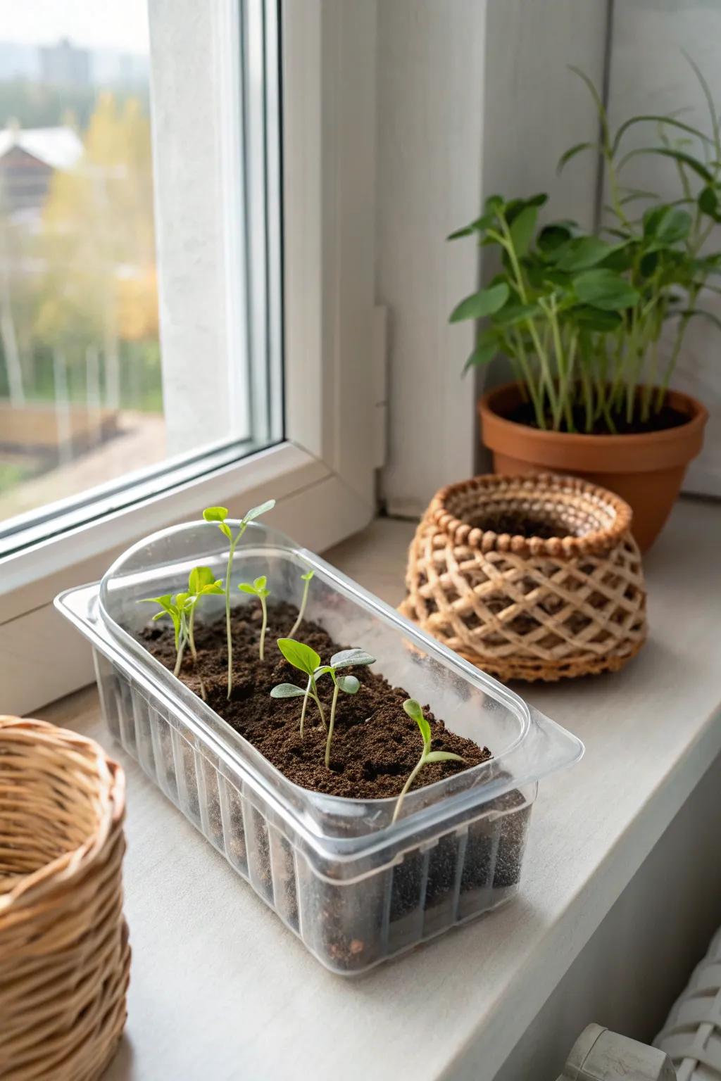 Nurture your seedlings in style with this charming indoor greenhouse idea!