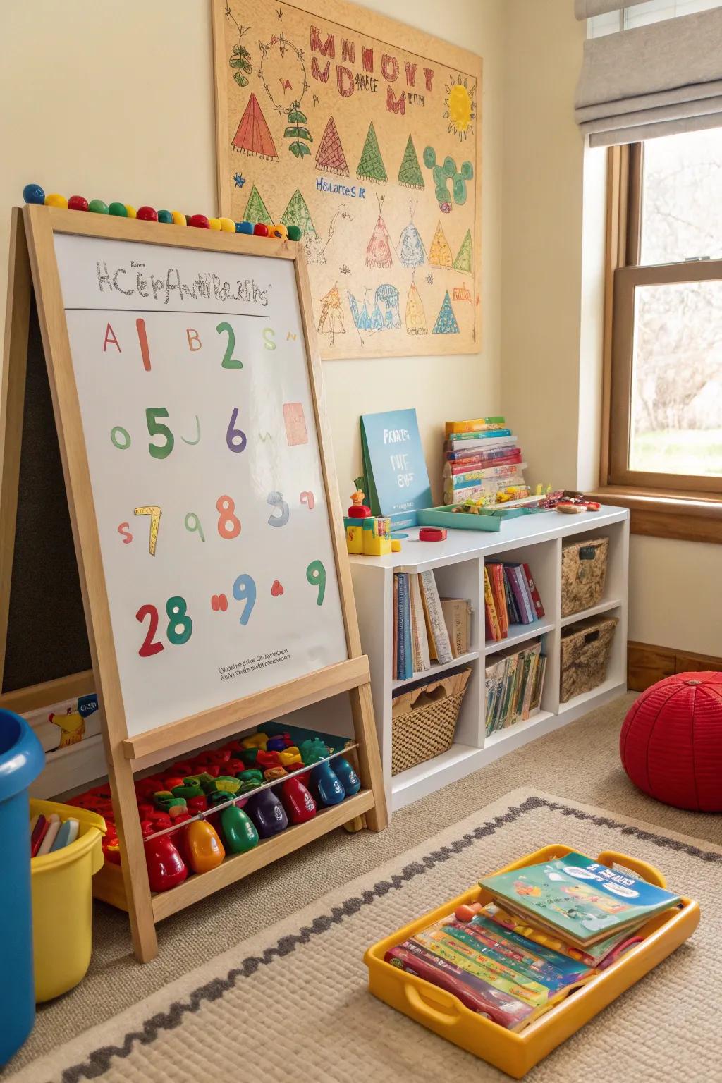 Encourage learning with a DIY educational board.