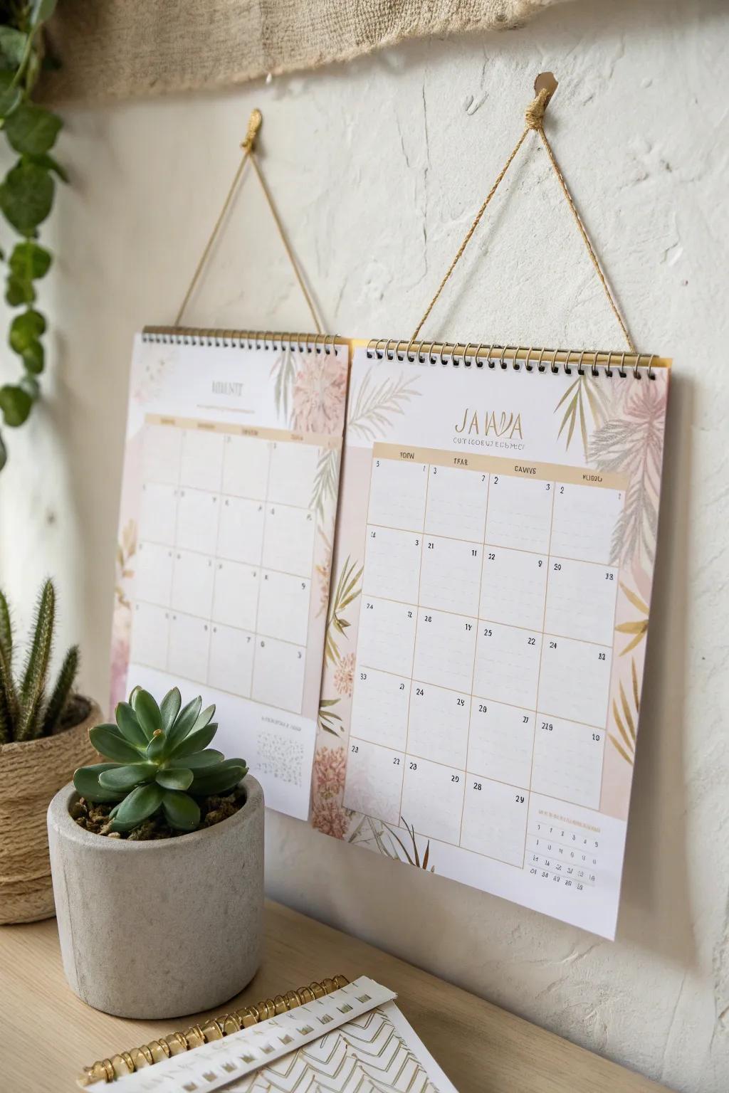 Elevate your fitness journey with a beautifully crafted calendar that inspires and motivates every step of the way.