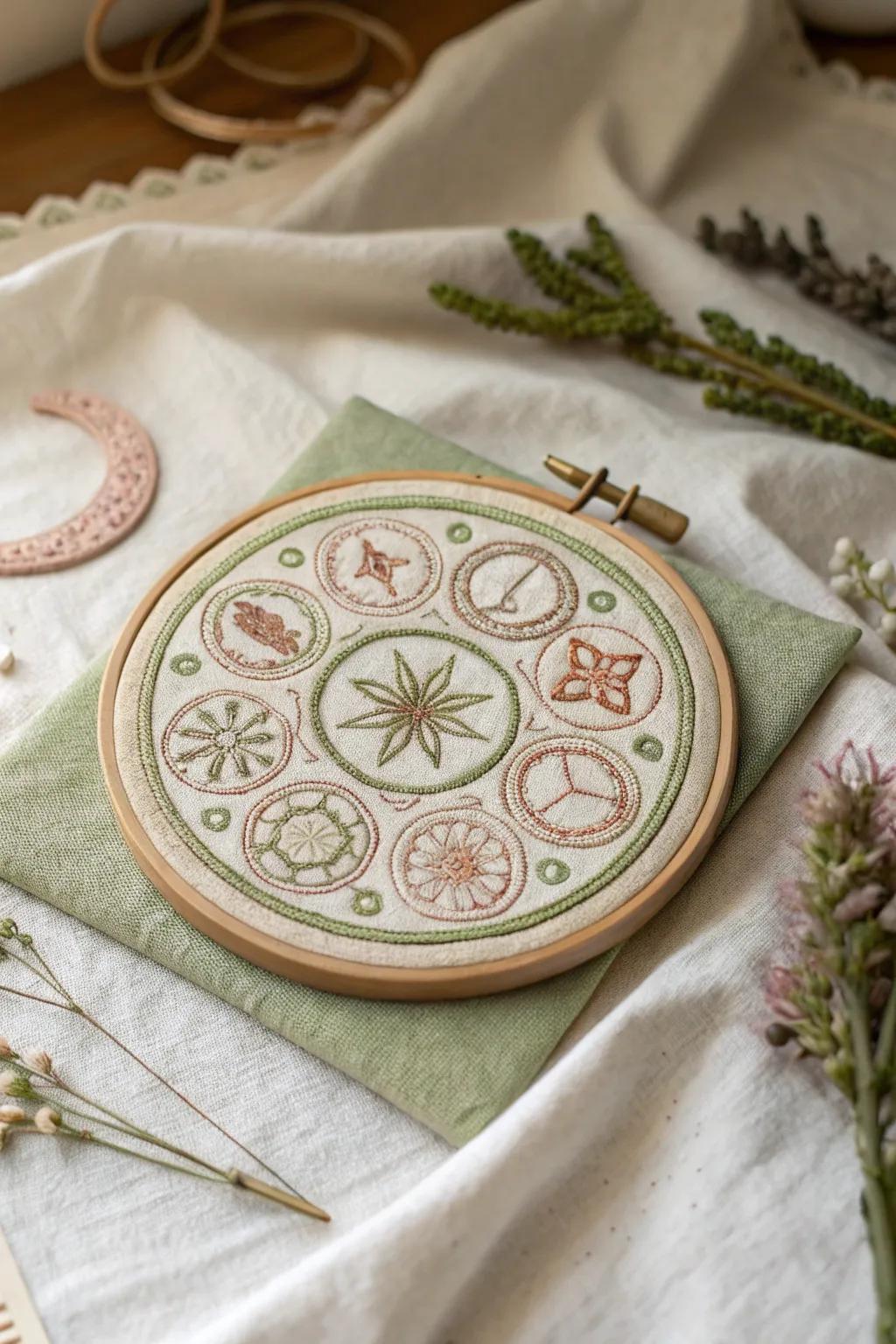 Delicate Zodiac Embroidery: A Personal Touch for Astrology Lovers