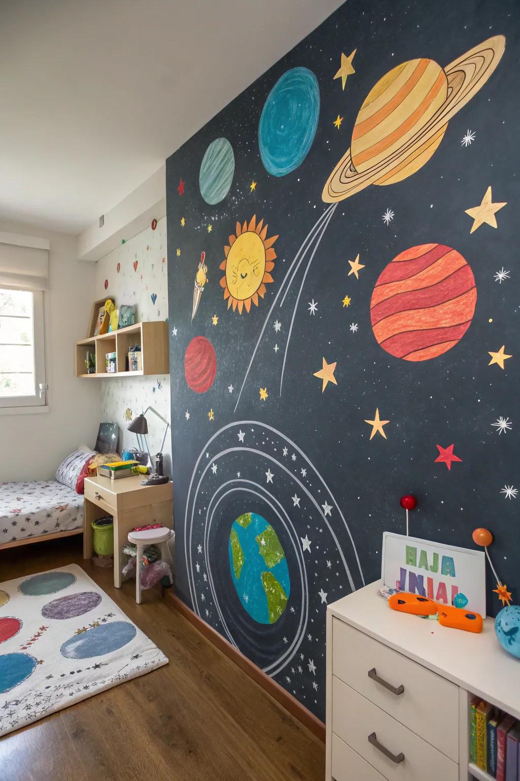 Colorful outer space drawings that inspire cosmic adventures at home.