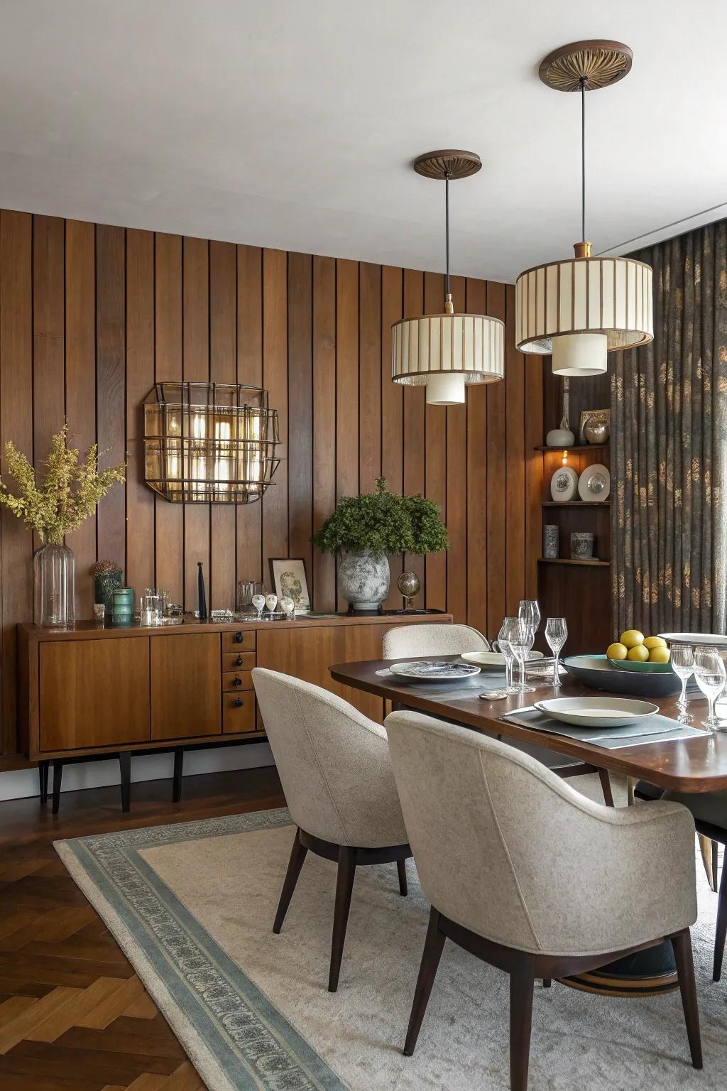 Mid-century modern panels offer a timeless, elegant look.