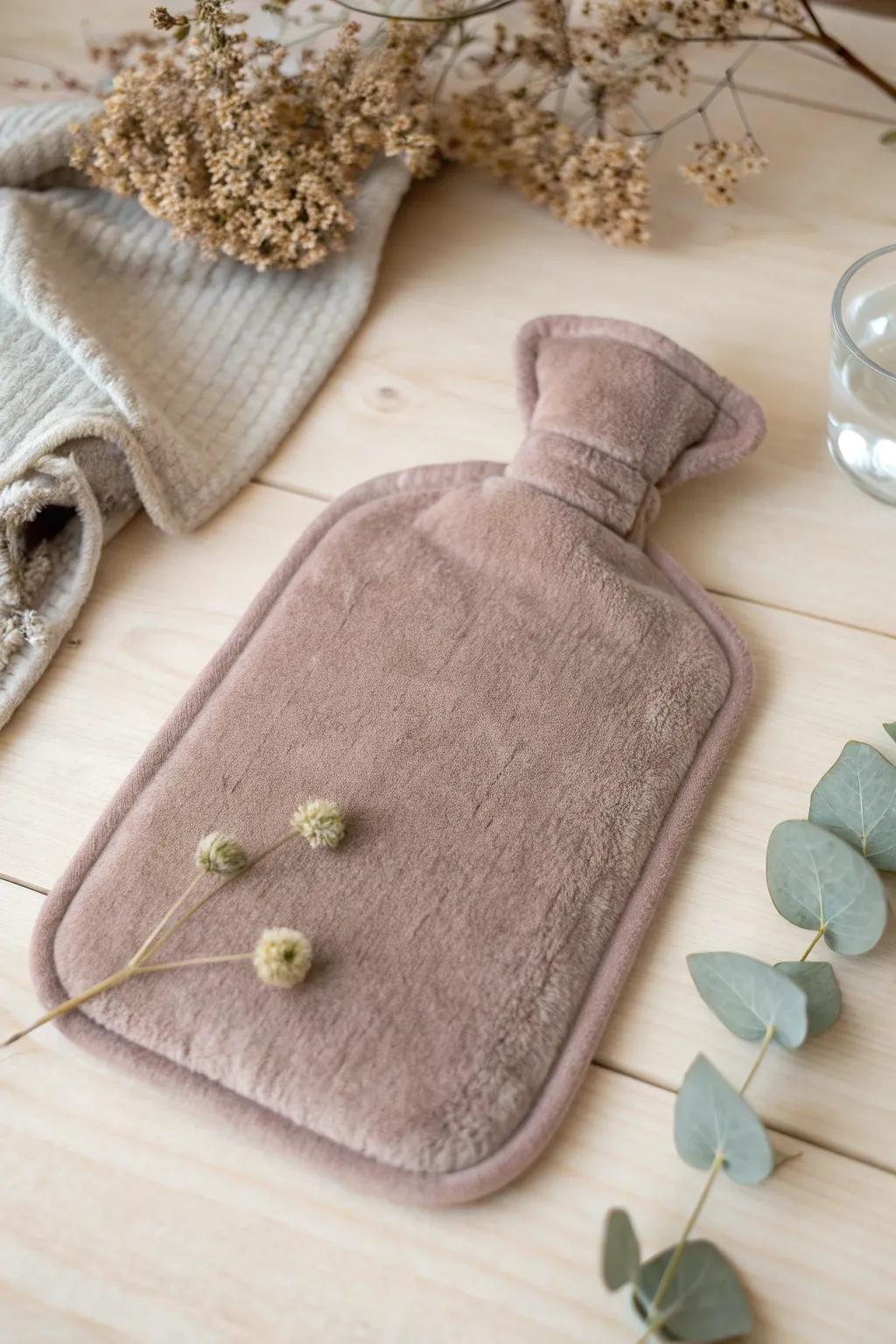 Cozy Comfort: Embrace warmth with a handcrafted fleece heating pad, where simplicity meets soothing elegance.