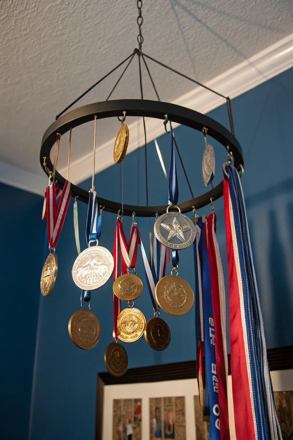 Elevate your space with a dynamic medal mobile display that celebrates craftsmanship and style.